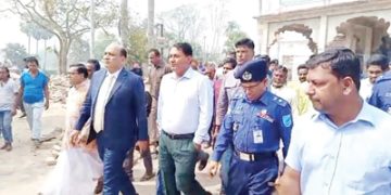 ওড়াকান্দি ঠাকুরবাড়ি পরিদর্শন করলেন সংসদ সদস্য ডা. এ কে এম বাবর